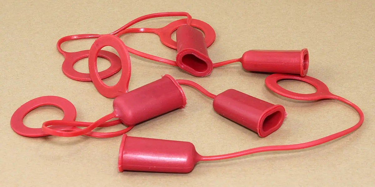 Set of 5 Red Caps for GluBot 16oz Glue Bottle FASTCAP