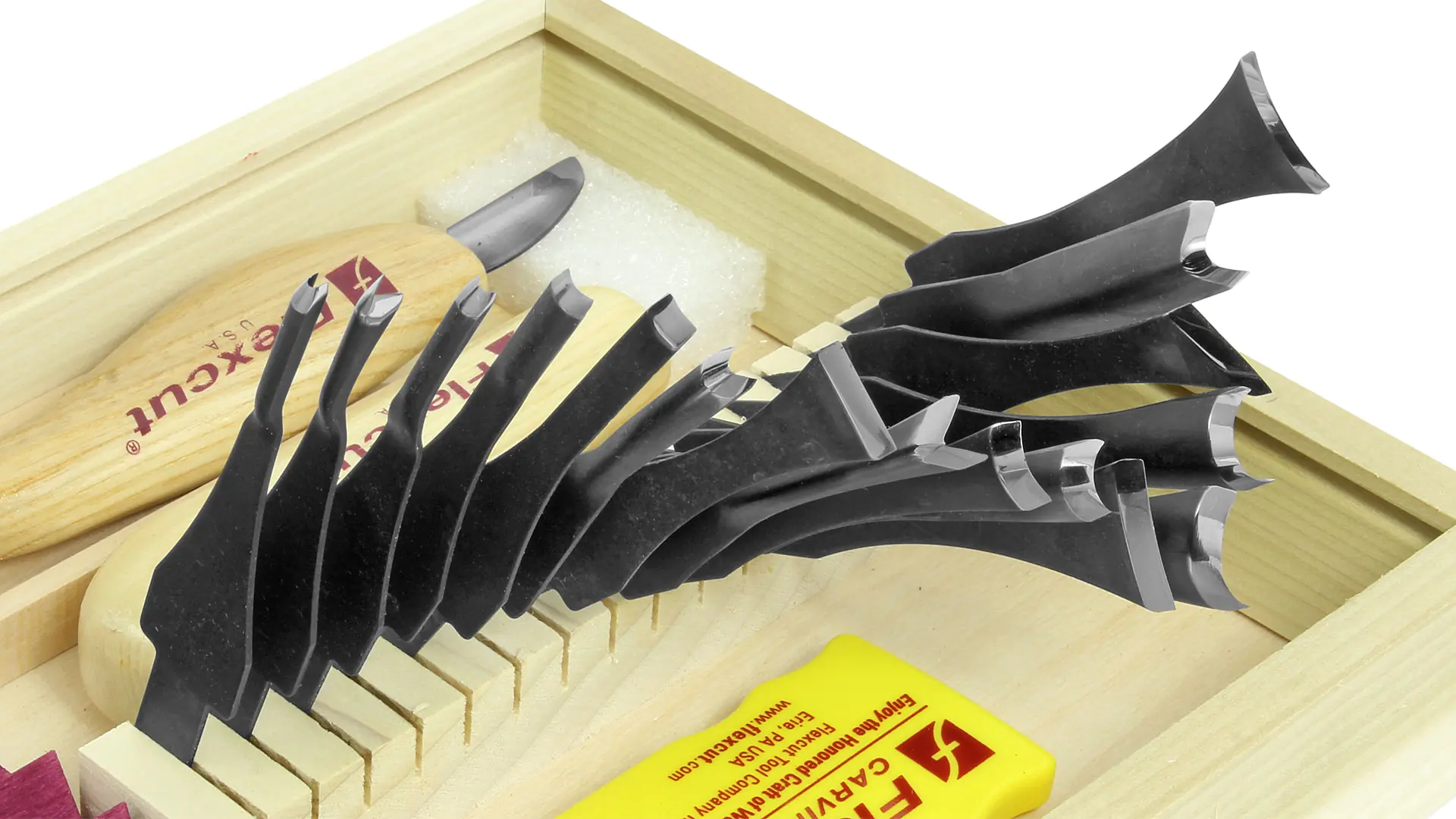 21 Piece Deluxe Carving Starter Set in Wooden Box FLEXCUT 21 Piece Deluxe Carving Starter Set in Wooden Box FLEXCUT