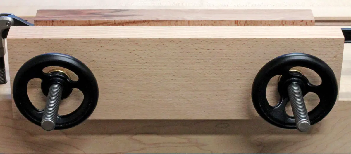 Moxon Vice with wooden Jaws and 2 Spindles YORK