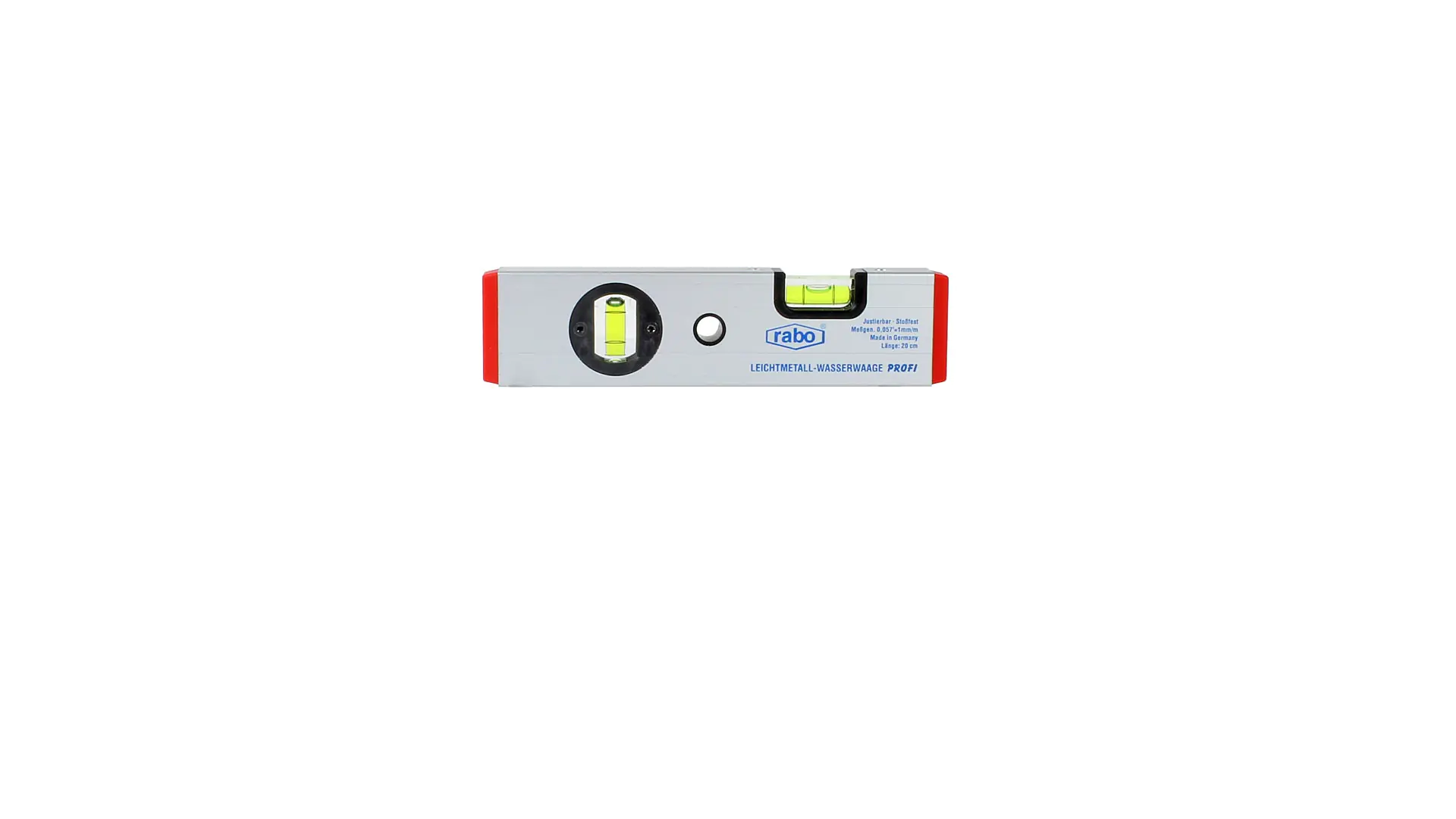 Aluminium Spirit Level 20 cm Vial adjustable RABO Aluminium Spirit Level 20 cm Vial adjustable RABO