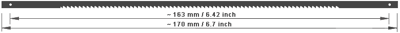 Coping Saw Blade for Wood Length 170 mm One Dozen