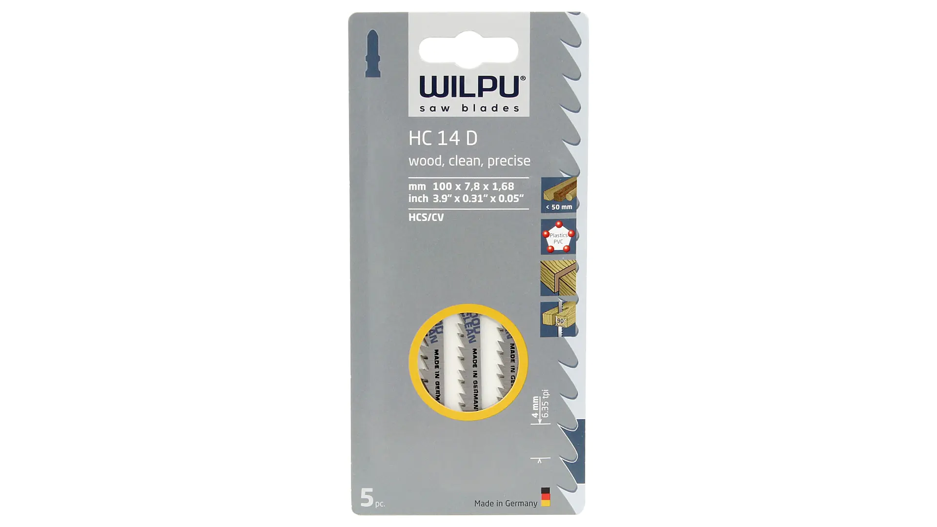 Jig Saw Blade 5-piece Set HC 14 D WILPU