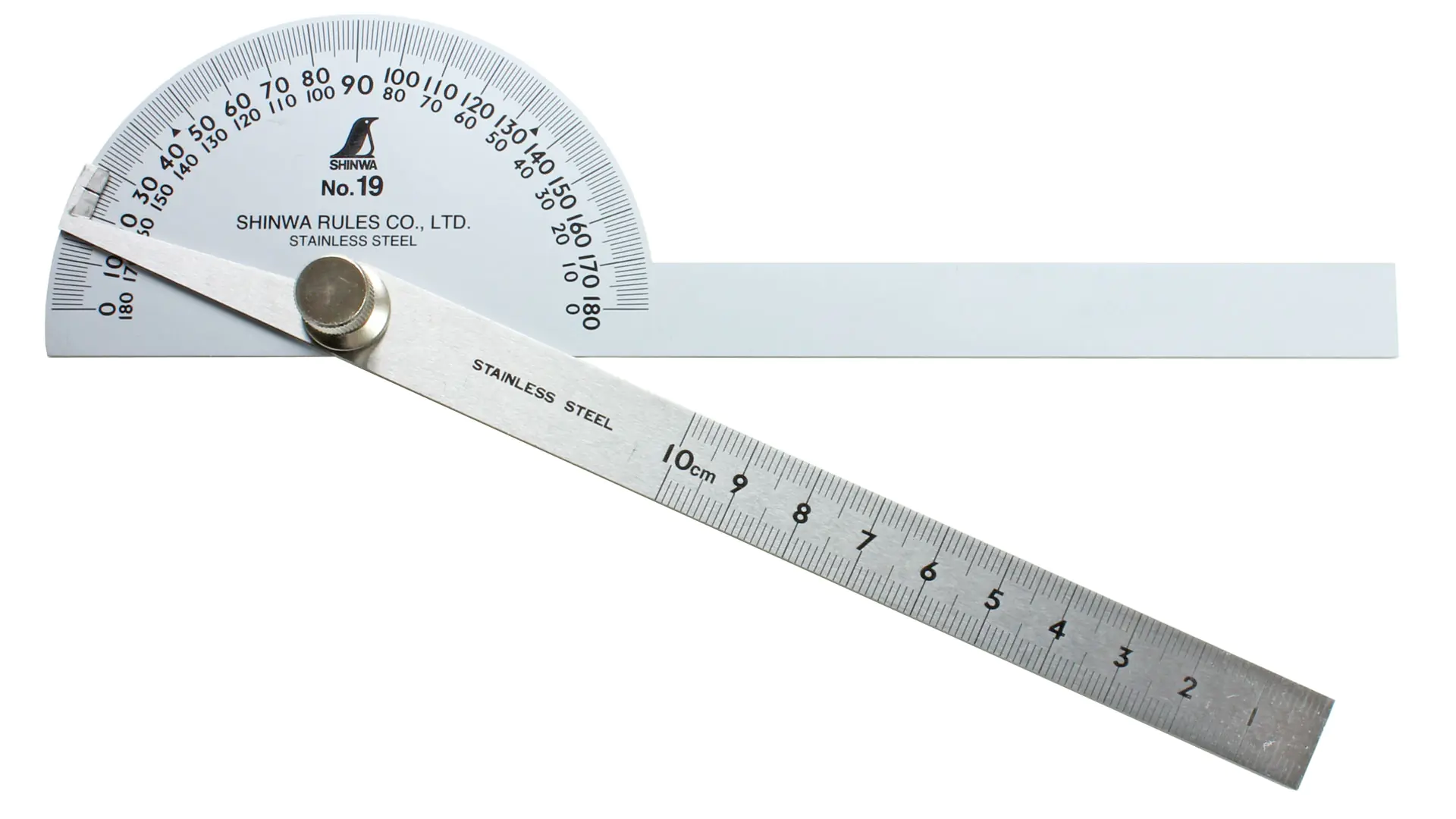 Protractor with Double Blade Scale 10 cm SHINWA