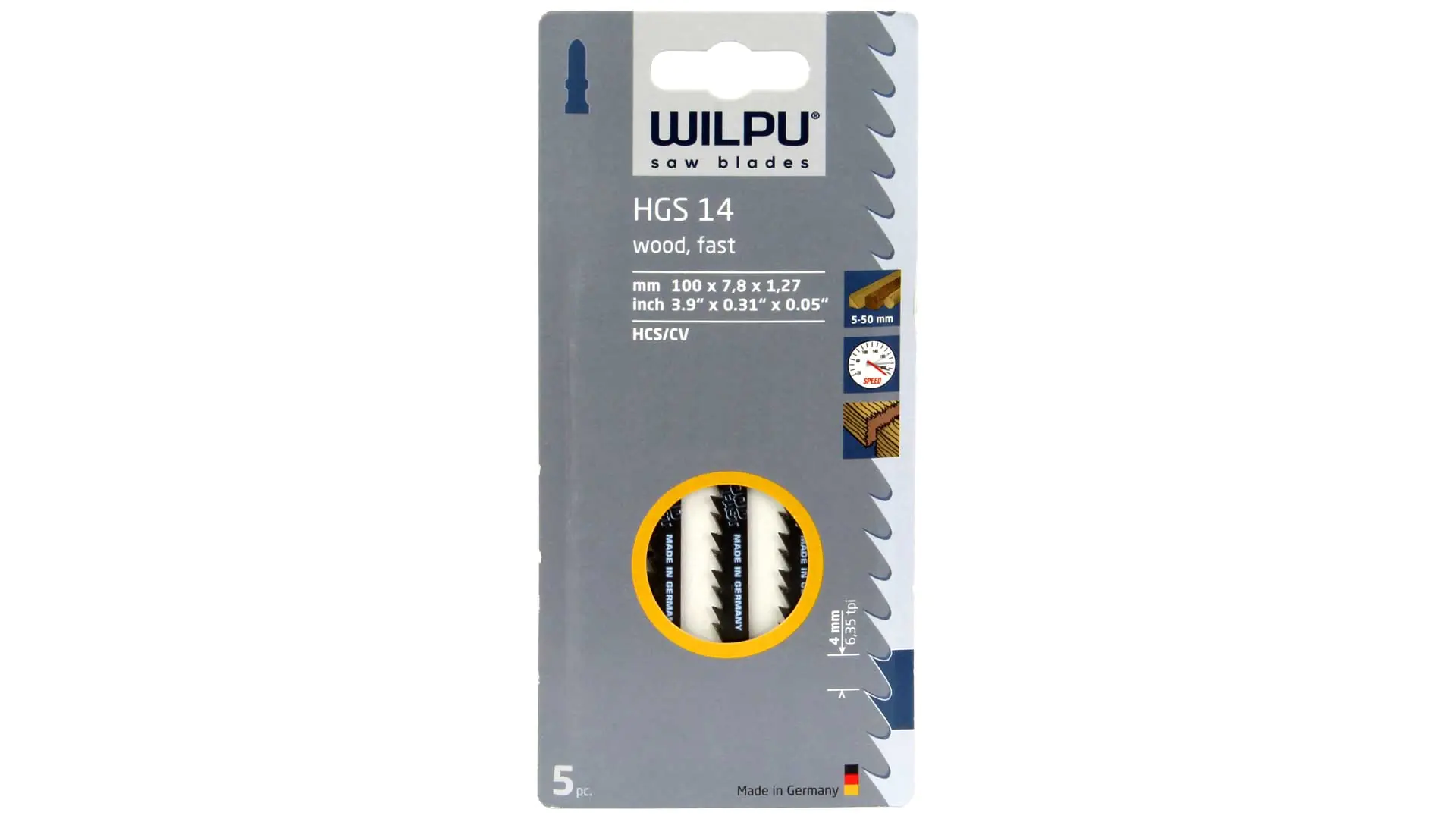 Jig Saw Blade 5-piece Set HGS 14 WILPU