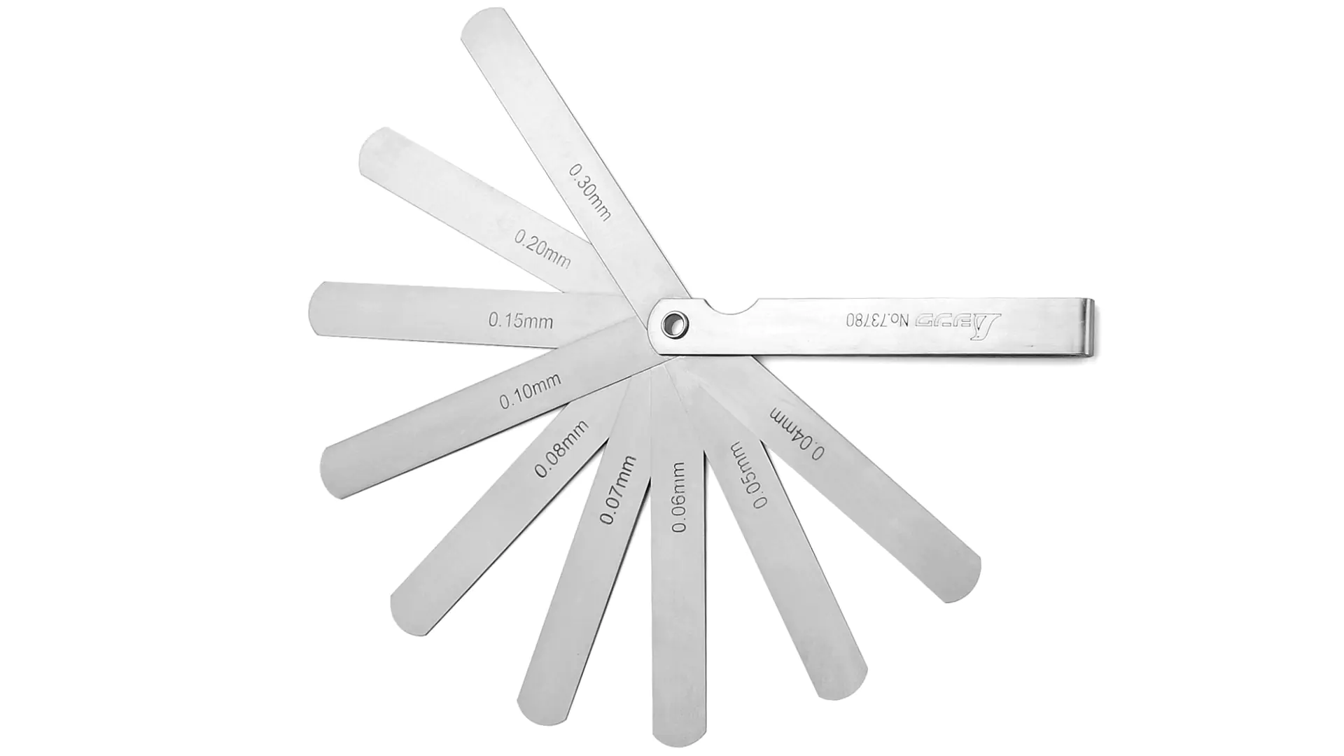Feeler gauge with 9 blades
