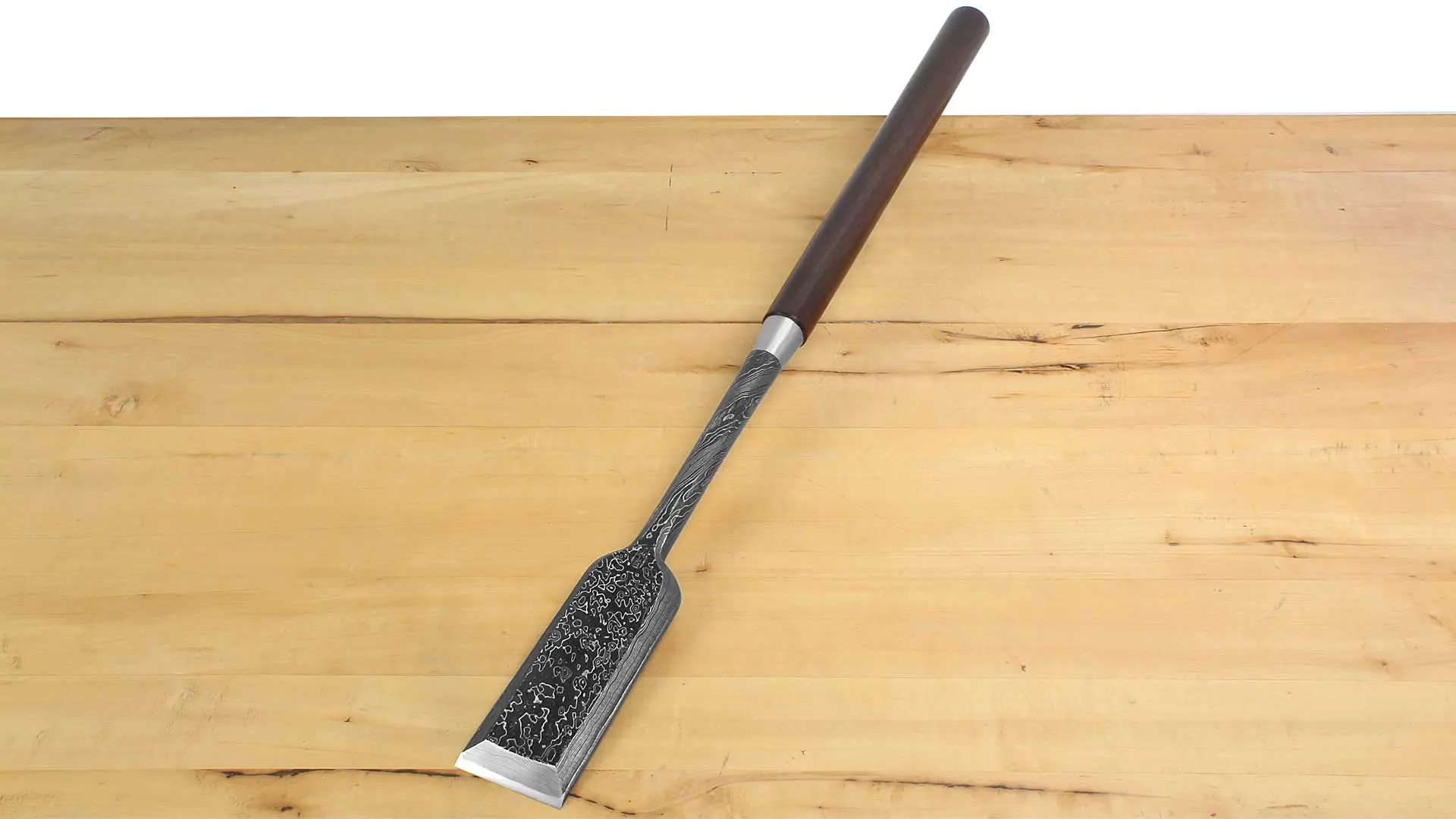 Sashi Mokume Nomi 48 mm - Slick with Suminagashi Blade Total Length 630 mm TASAI