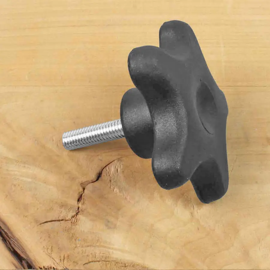 5 star knob M6 x 25 mm D = 55 mm 5 star knob M6 x 25 mm D = 55 mm