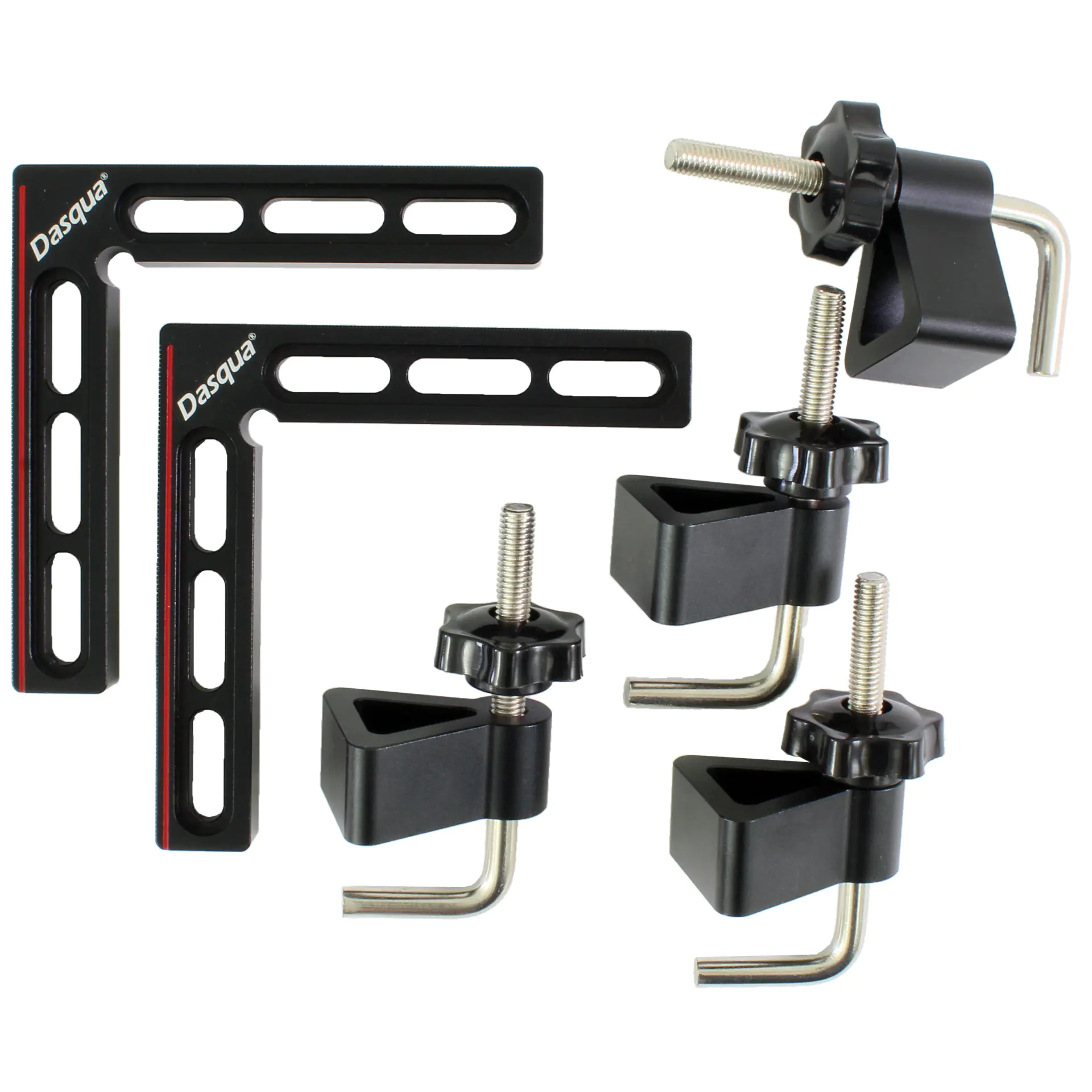 Multifunctional precision clamping bracket set ❘ BLACK-RED Plus ❘ DASQUA