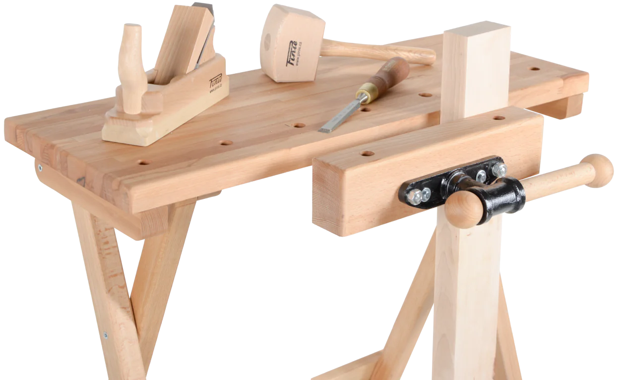 Mobile workbench with front vise 800 x 460 mm PINIE