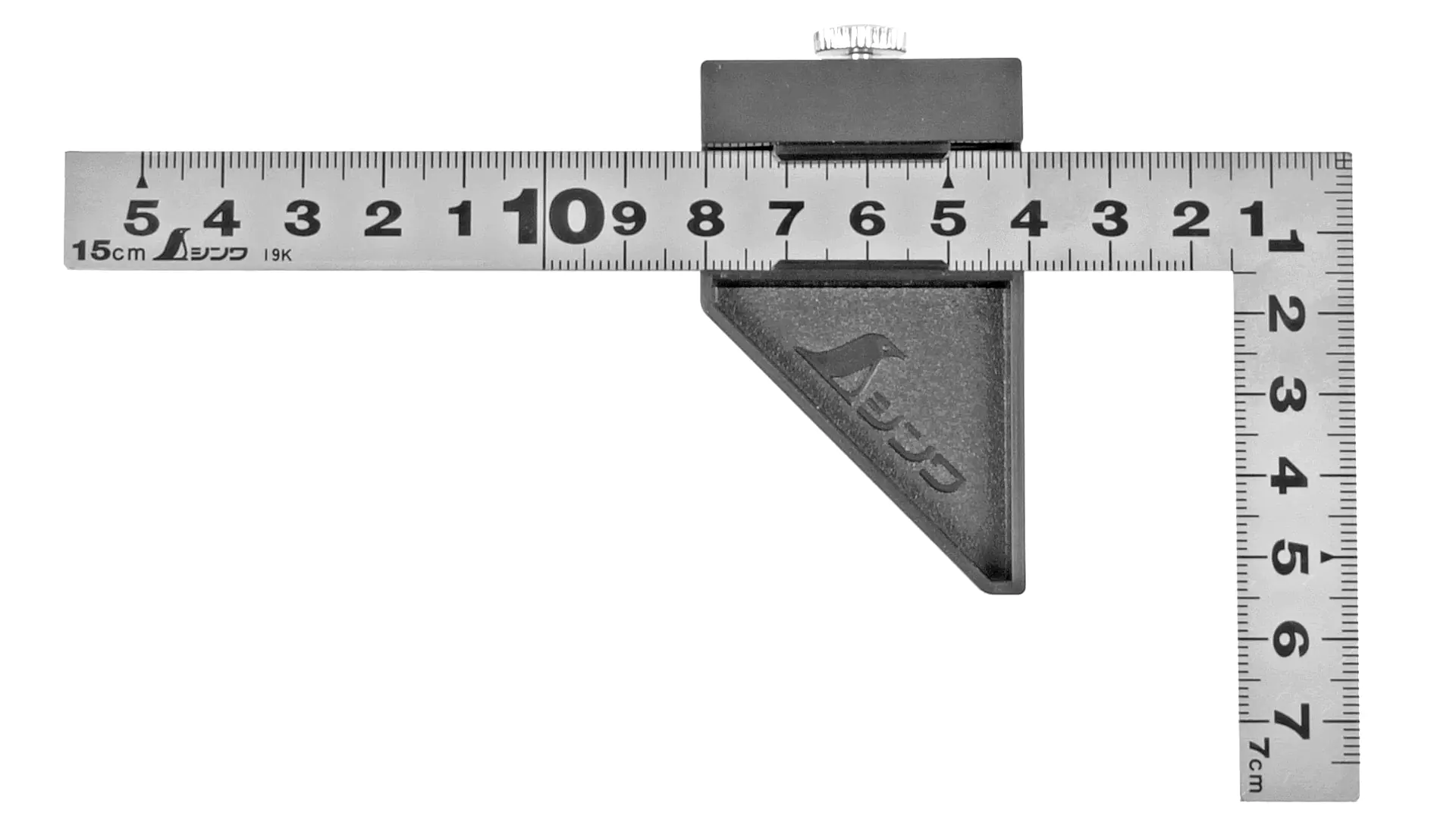 Japanese Mini Carpenter’s Square 15 cm cross section 15 x 1 mm with Plastic Stopper SHINWA