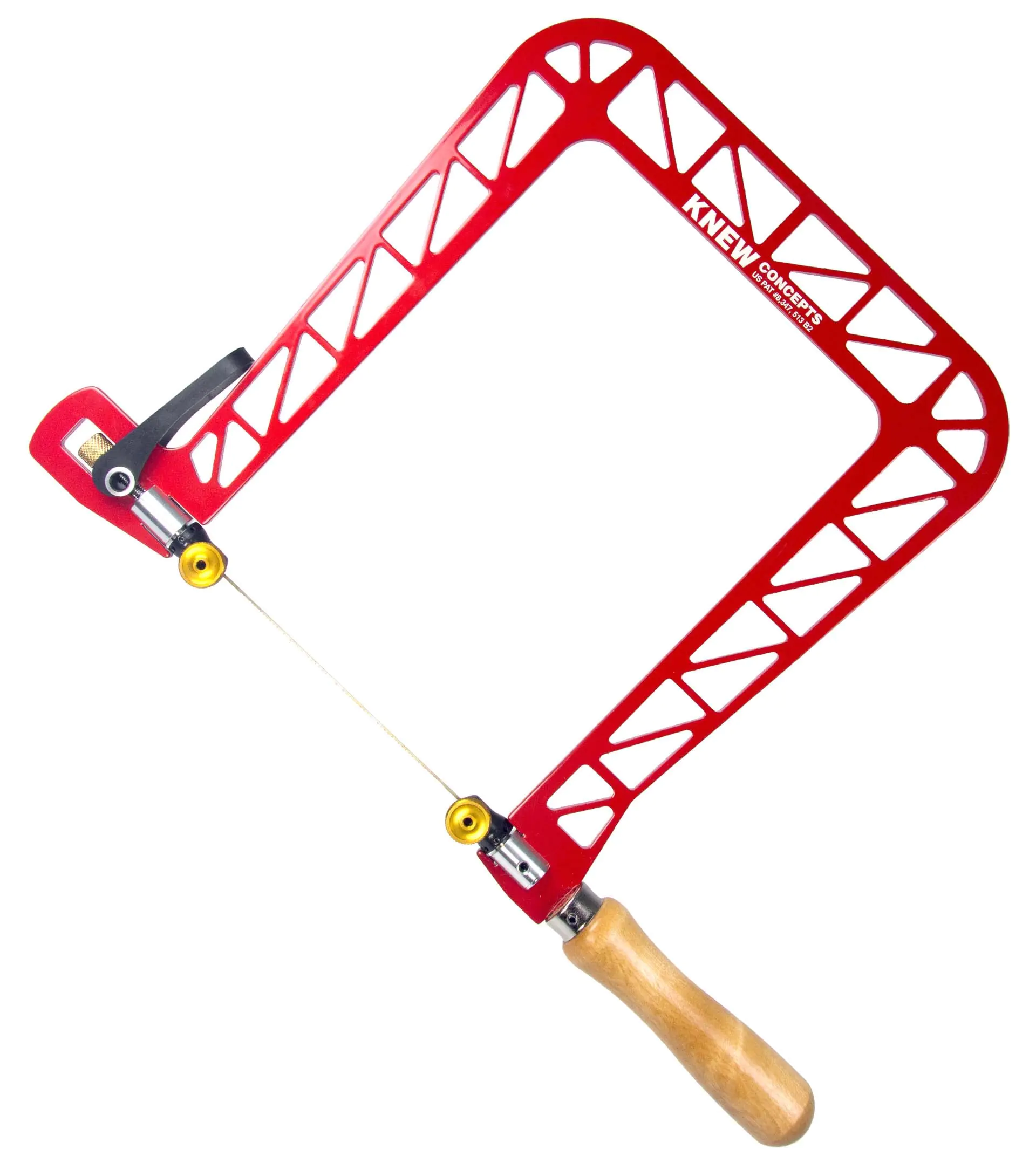 MK IV Heavy Fret Saw with Cam-Lever and 360° Swivel Blade Clamps Frame Height 8 inches - 200 mm KNEW CONCEPTS
