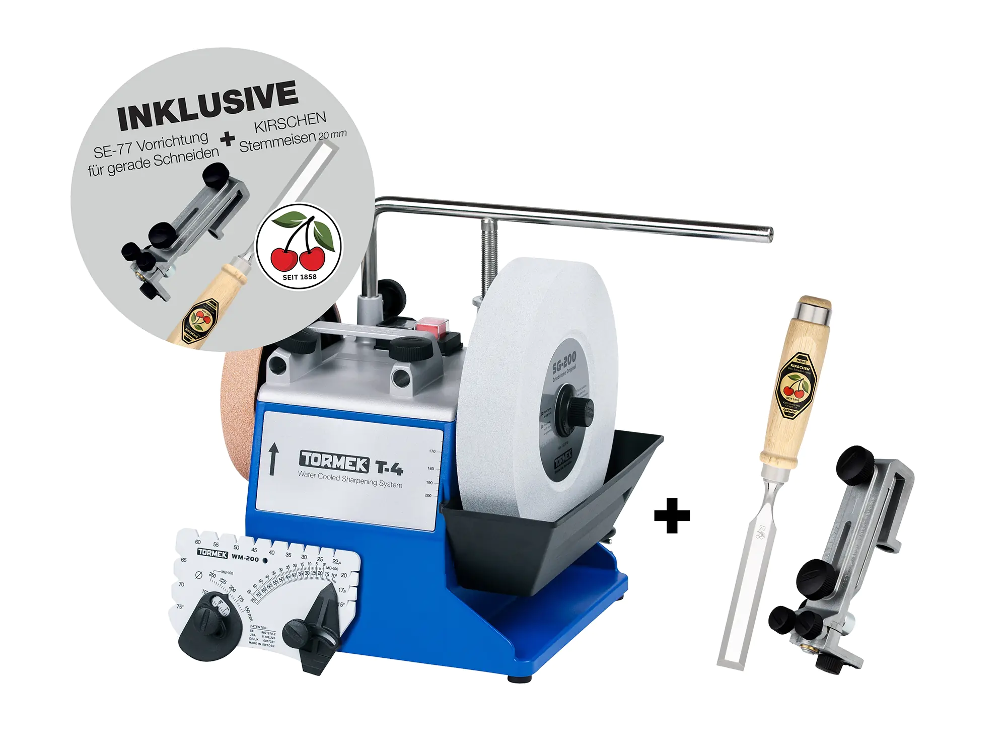 TORMEK T4 + SE-77 + Kirschen Chisel Wet Grinding Machine Special Edition Fall 2025 TORMEK T4 + SE-77 + Kirschen Chisel Wet Grinding Machine Special Edition Fall 2025