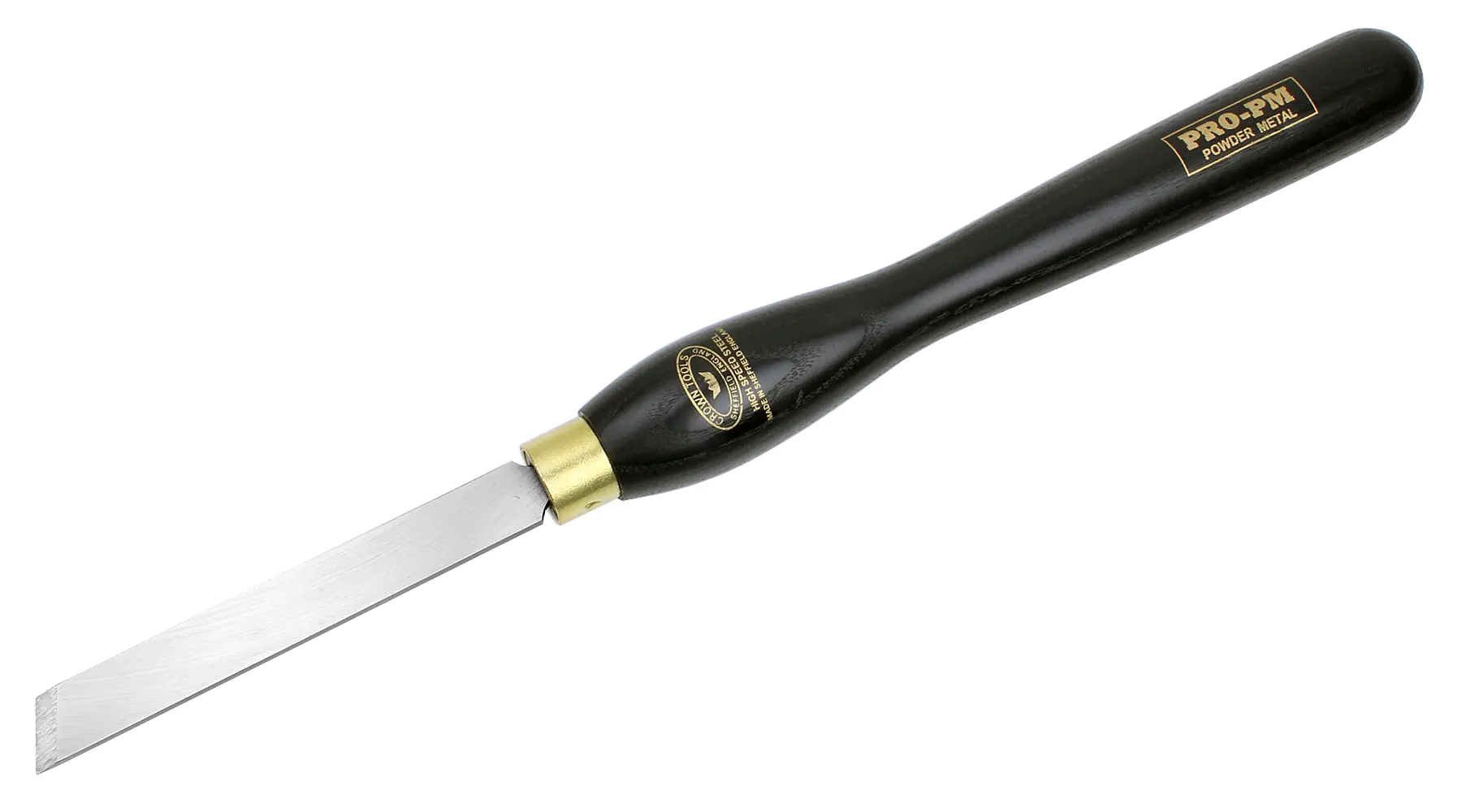 Pro-PM Skew Chisel 13 mm with Black Ash Handle 317 mm CROWN Pro-PM Skew Chisel 13 mm with Black Ash Handle 317 mm CROWN