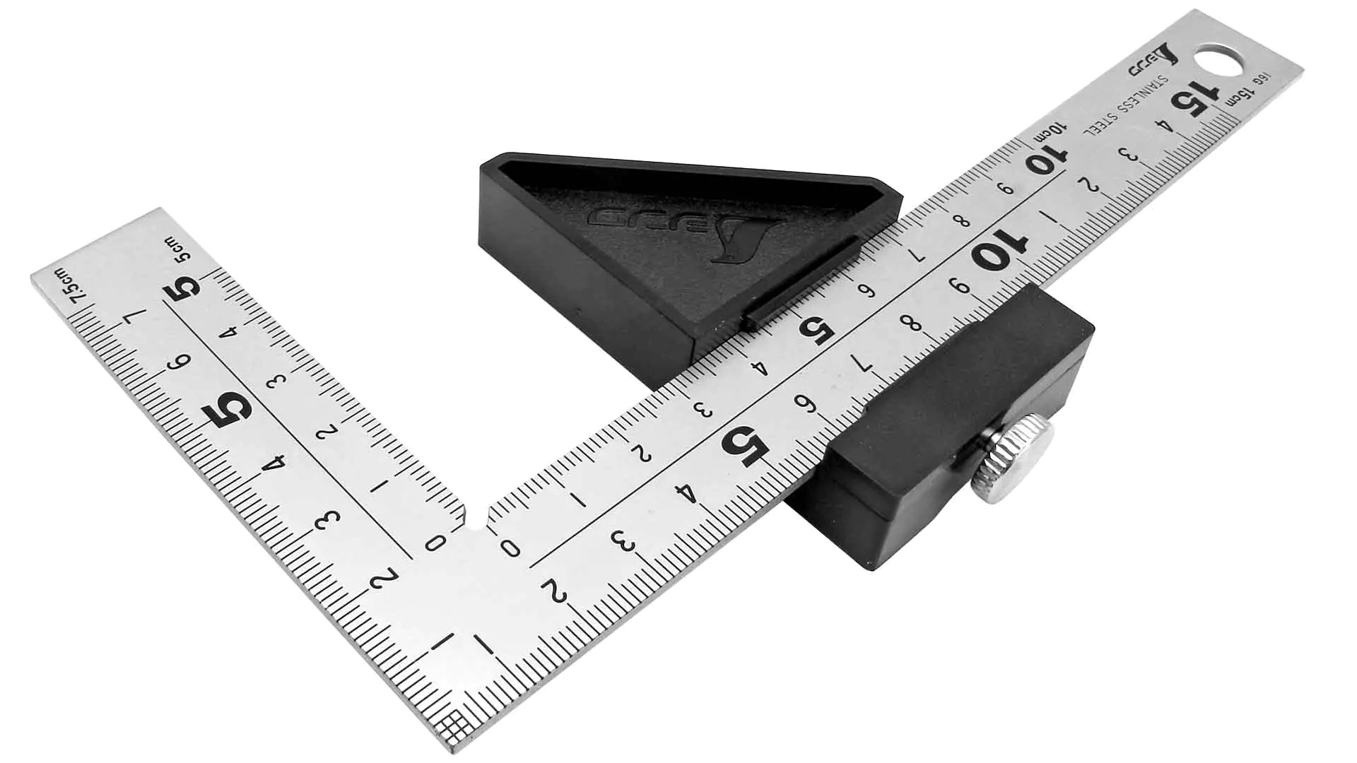 Japanese Mini Carpenter’s Square 15 cm cross section 20 x 2 mm with Plastic Stopper SHINWA