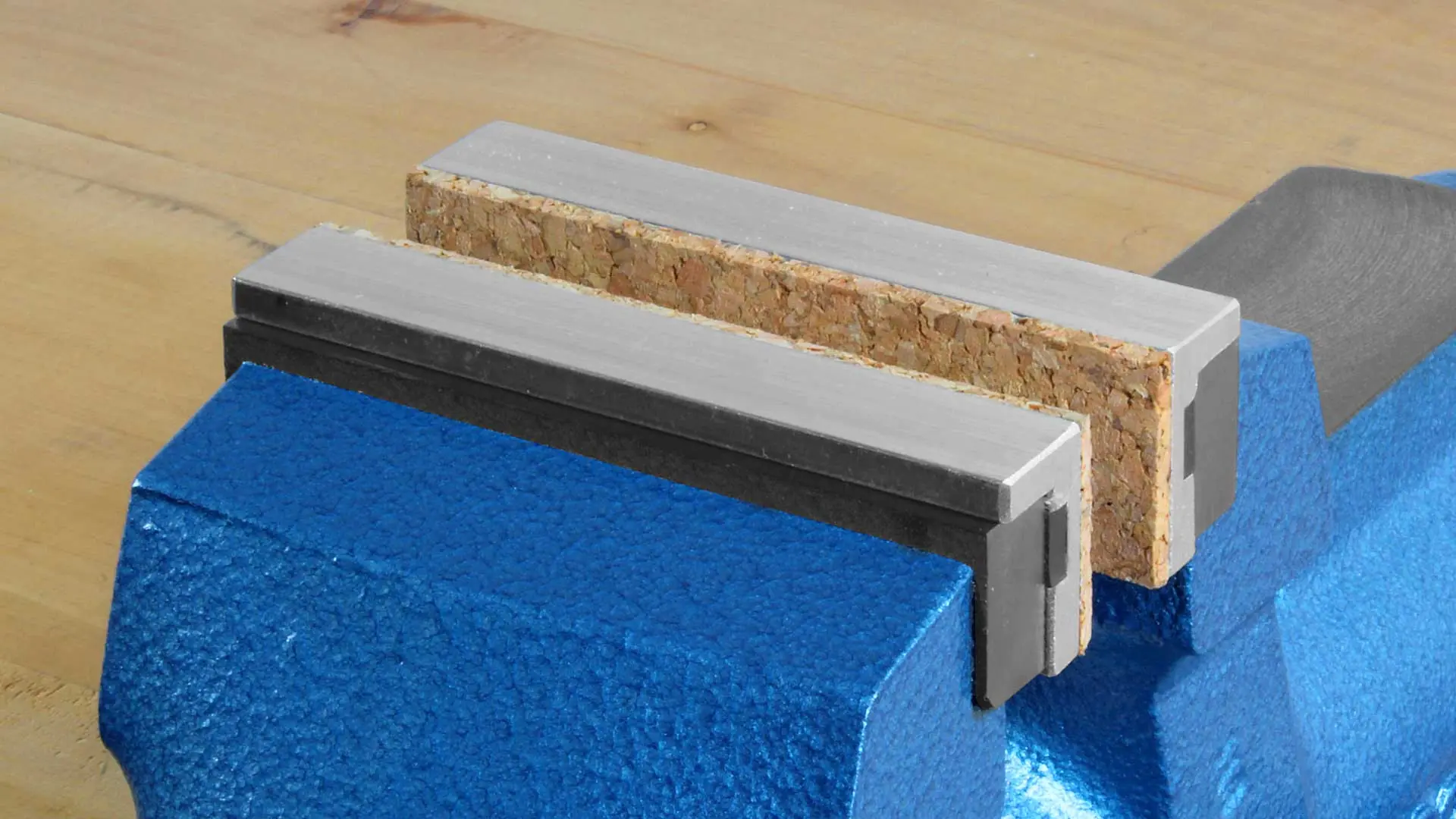 Pair Magnetic Aluminium Jaws 125mm with Cork Layers for YORK Mechanic's Bench Vice