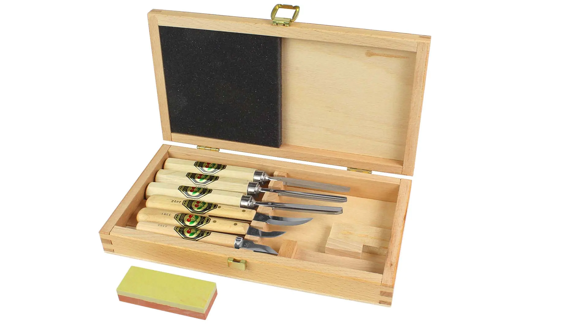 Set of 7 Small Size Carving Tools and Carving Knives TWO CHERRIES Set of 7 Small Size Carving Tools and Carving Knives TWO CHERRIES