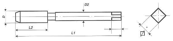 Machine Tap UNC 5/16 x 18 DIN 376 Machine Tap UNC 5/16 x 18 DIN 376