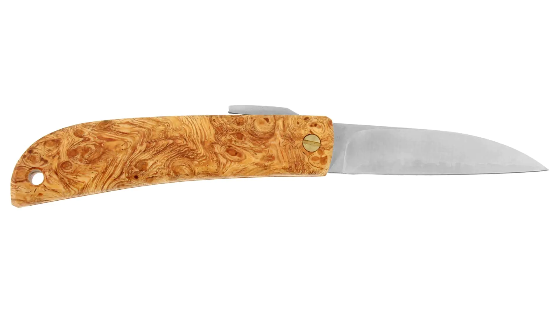VG10 Folding Knife, Chinese quince wood handle w/leather case 60mm