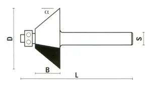 Chamfer Router Bit with Bearing