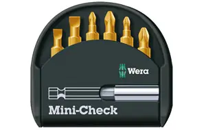 Mini Check TiN PH with Bit Assortment and Universal Holder WERA