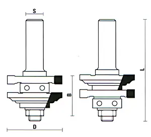 Stile And Rail Assembly (5) with Ball Bearing TCT D=41mm B=22mm L=70mm S=8mm KLEIN