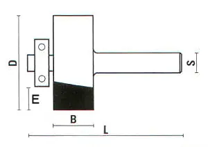 Rabbet Router Bit with 4 Bearings