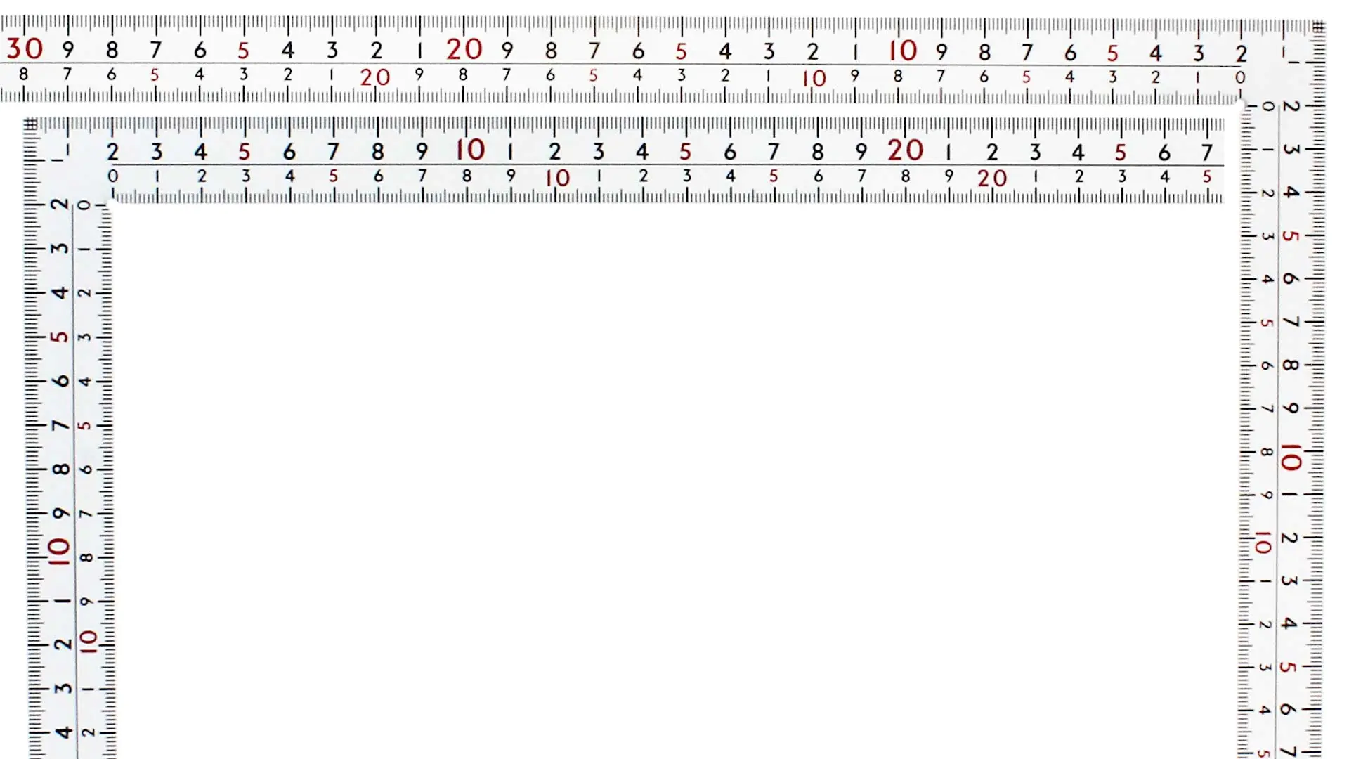 Japanese Carpenter's Square Fixed by SHINWA, White Powder-Coated Japanese Carpenter's Square Fixed by SHINWA, White Powder-Coated