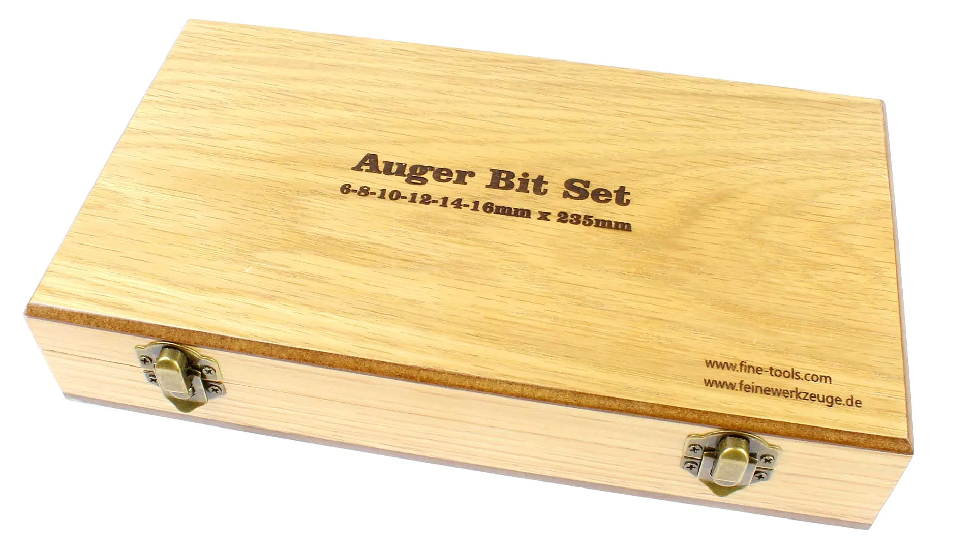 6 pcs Set Auger Bits 6-8-10-12-14-16mm O/L 235mm in Wooden Box 6 pcs Set Auger Bits 6-8-10-12-14-16mm O/L 235mm in Wooden Box