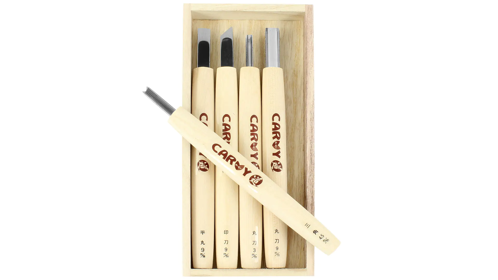 CARVY japanese woodcarving set of 5 total length 175 mm grip length 145mm
