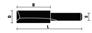 Router bit with 8 mm shank
