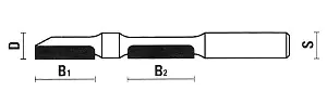 Double-edged copy and slot milling cutter