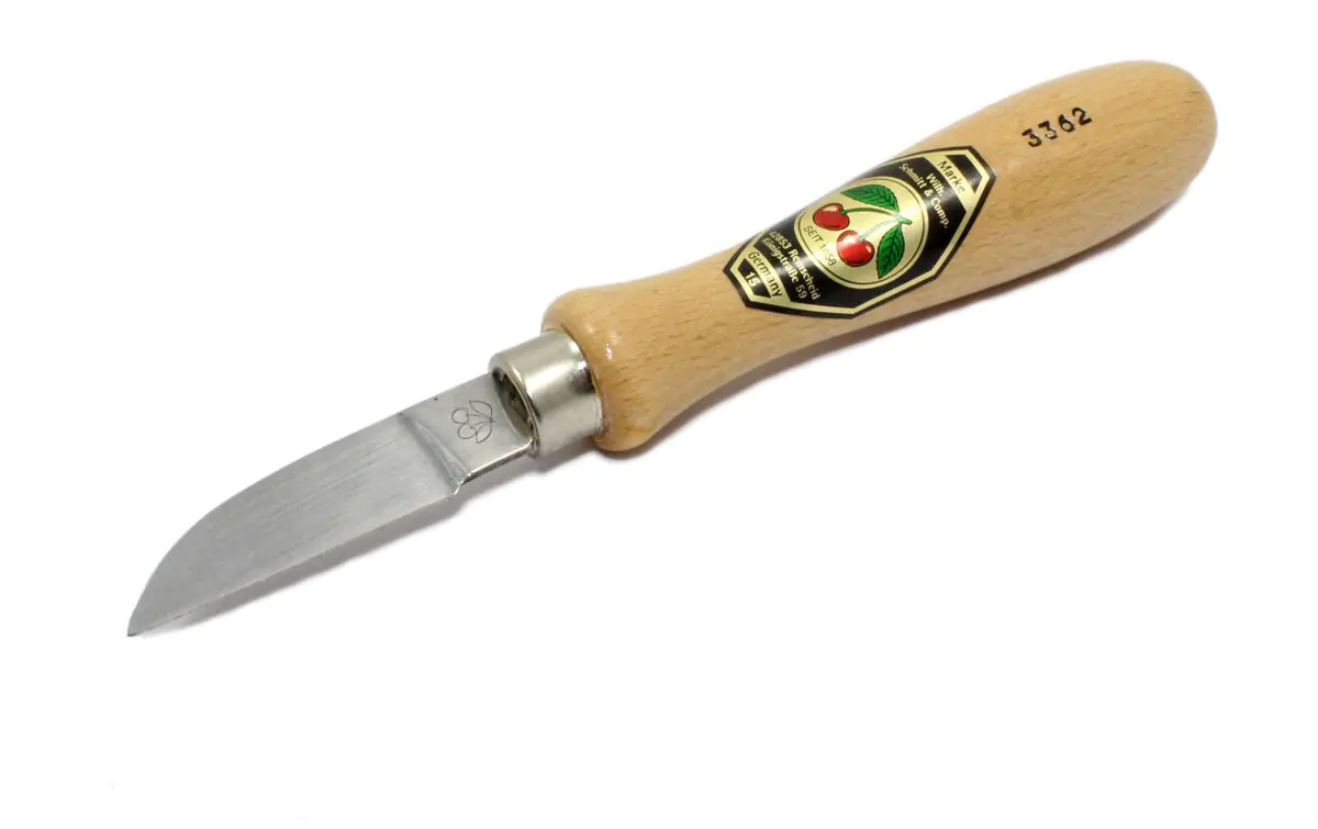 Carving Knife with round Neck and straight Edge TWO CHERRIES