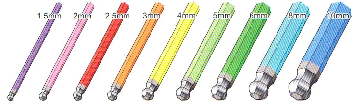 Coloured Allen Key 1.5 mm ASAHI Coloured Allen Key 1.5 mm ASAHI