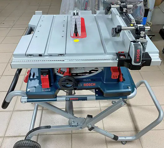Bosch GTS 10 XC with JessEm hold-down device for table saws