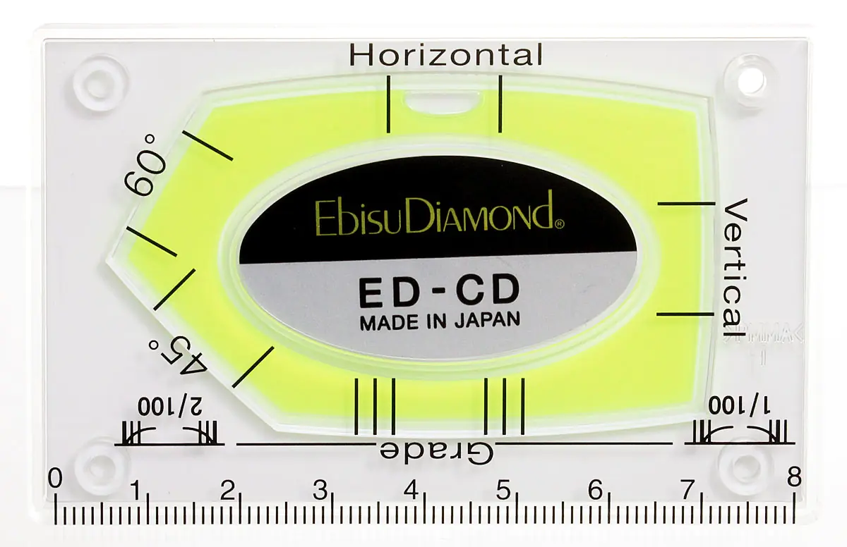 Acrylic Spirit Level in card size 86x54x6 mm