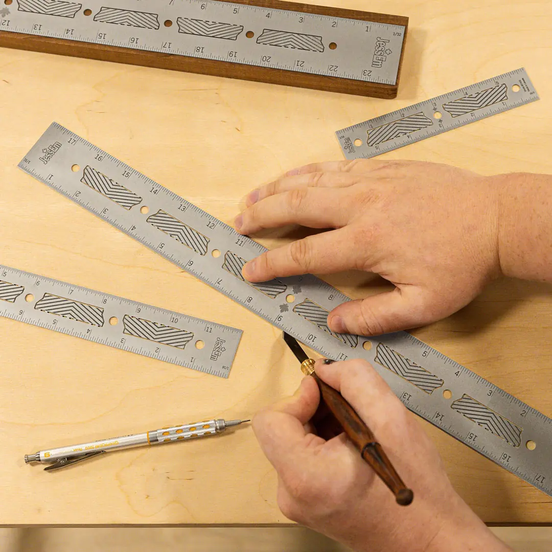 Stainless steel precision ruler Flex Grip | JessEm