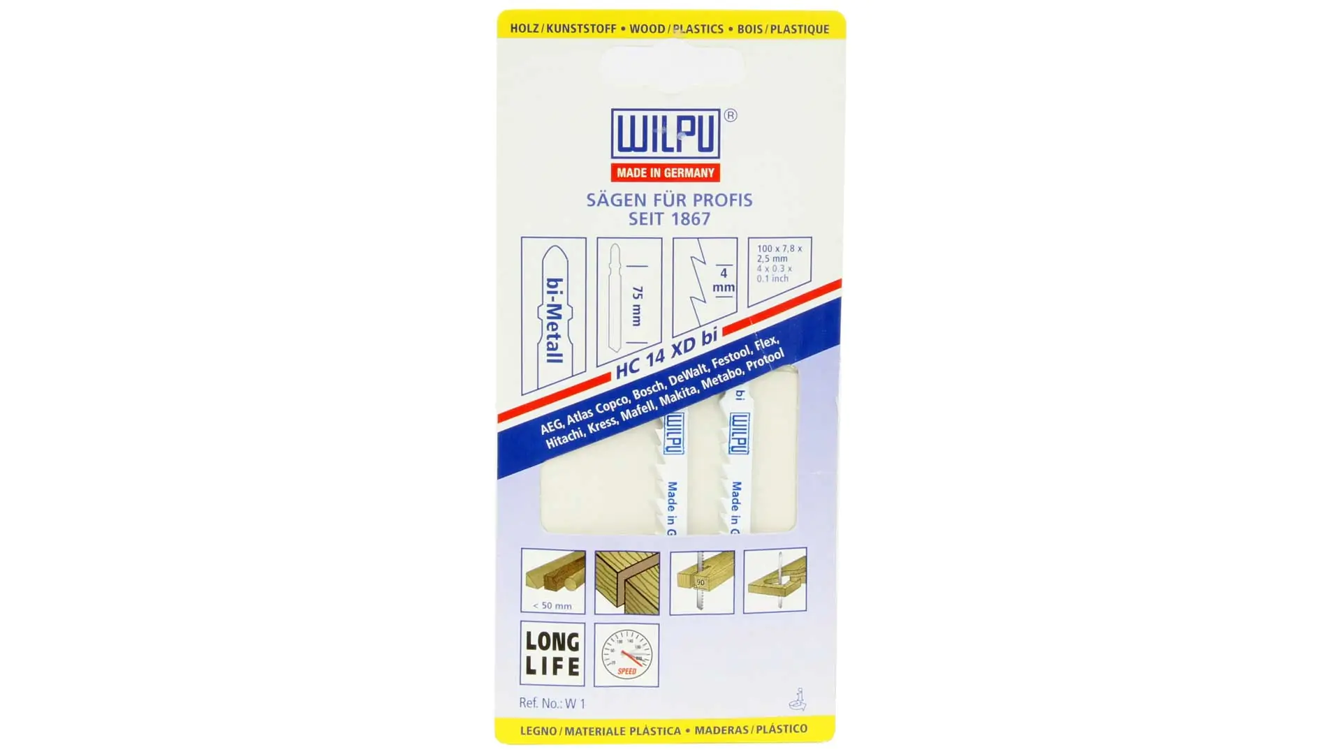 Jig Saw Blade 2-piece Set HC 14 XD bi WILPU