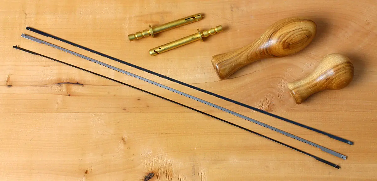 Bow Saw Kit consisting of 3 Blades - 2 Pins - 2 Handles GRAMERCY TOOLS