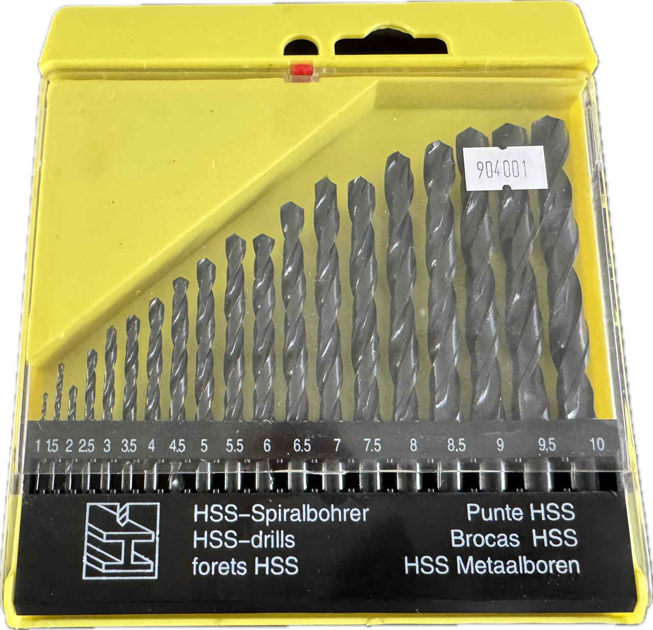 Twist Drill Set 1.0 - 10.0 mm escalating 0.5 mm LOEHER-LB2 840/01 rolled -  in Plastic Box