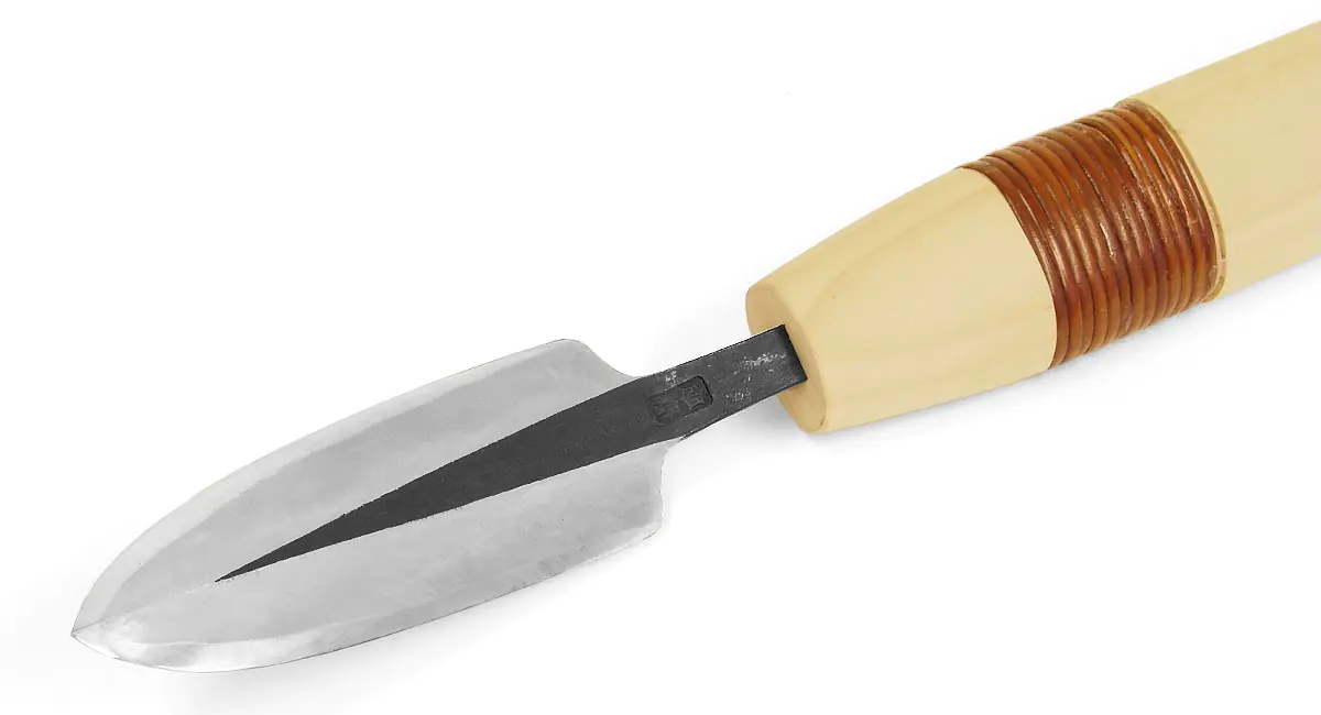Yari-Ganna Blue Steel Blade slightly curved 90 x 32mm Total length 745 mm TASAI