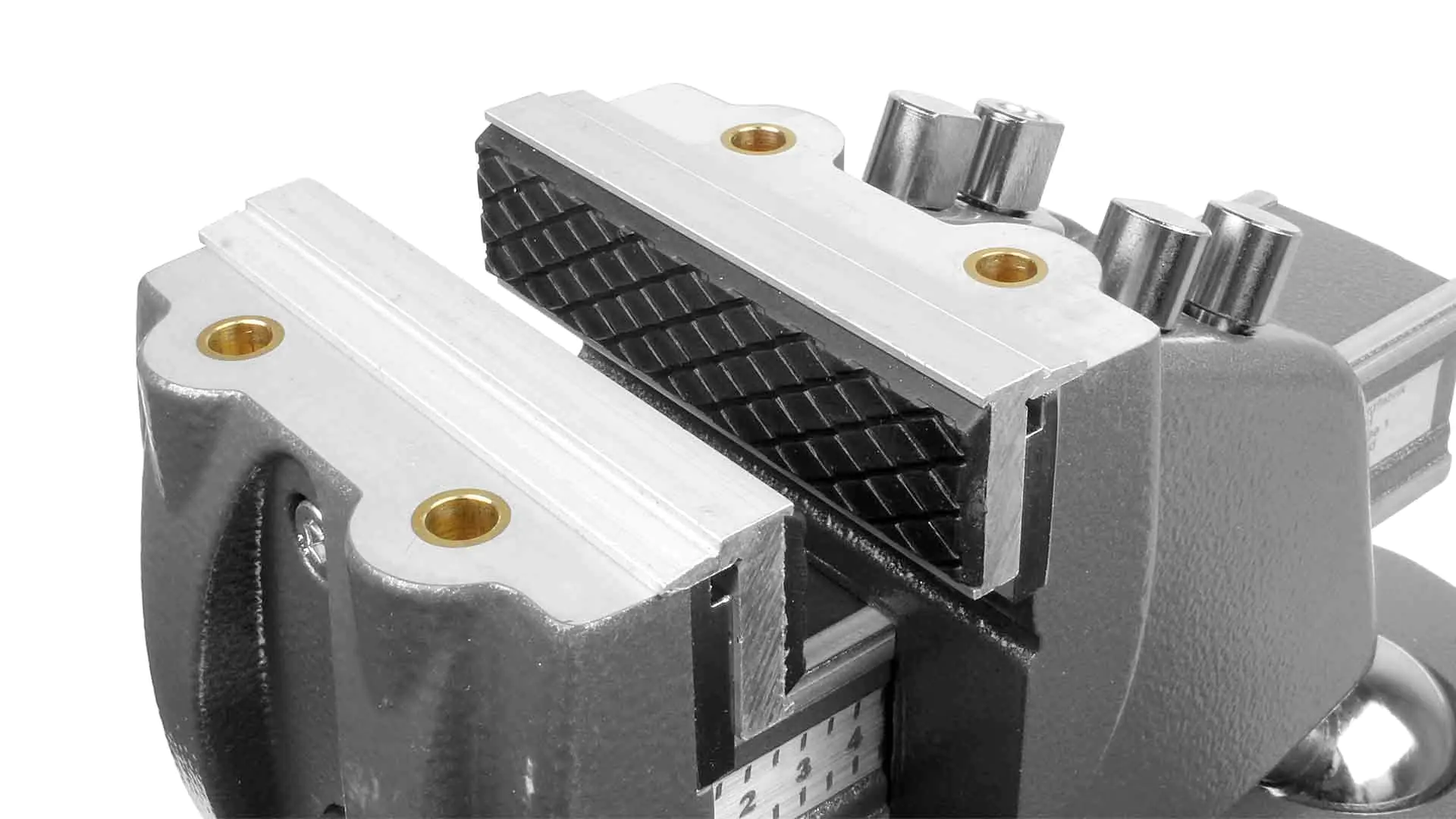 Pair protective jaws 100 mm aluminium/rubber with magnet BERNSTEIN