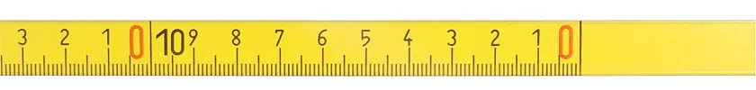 Steel Measuring Tape 20000 x 13 x 0.4 mm adhesive - black against yellow - to read from the right to the left