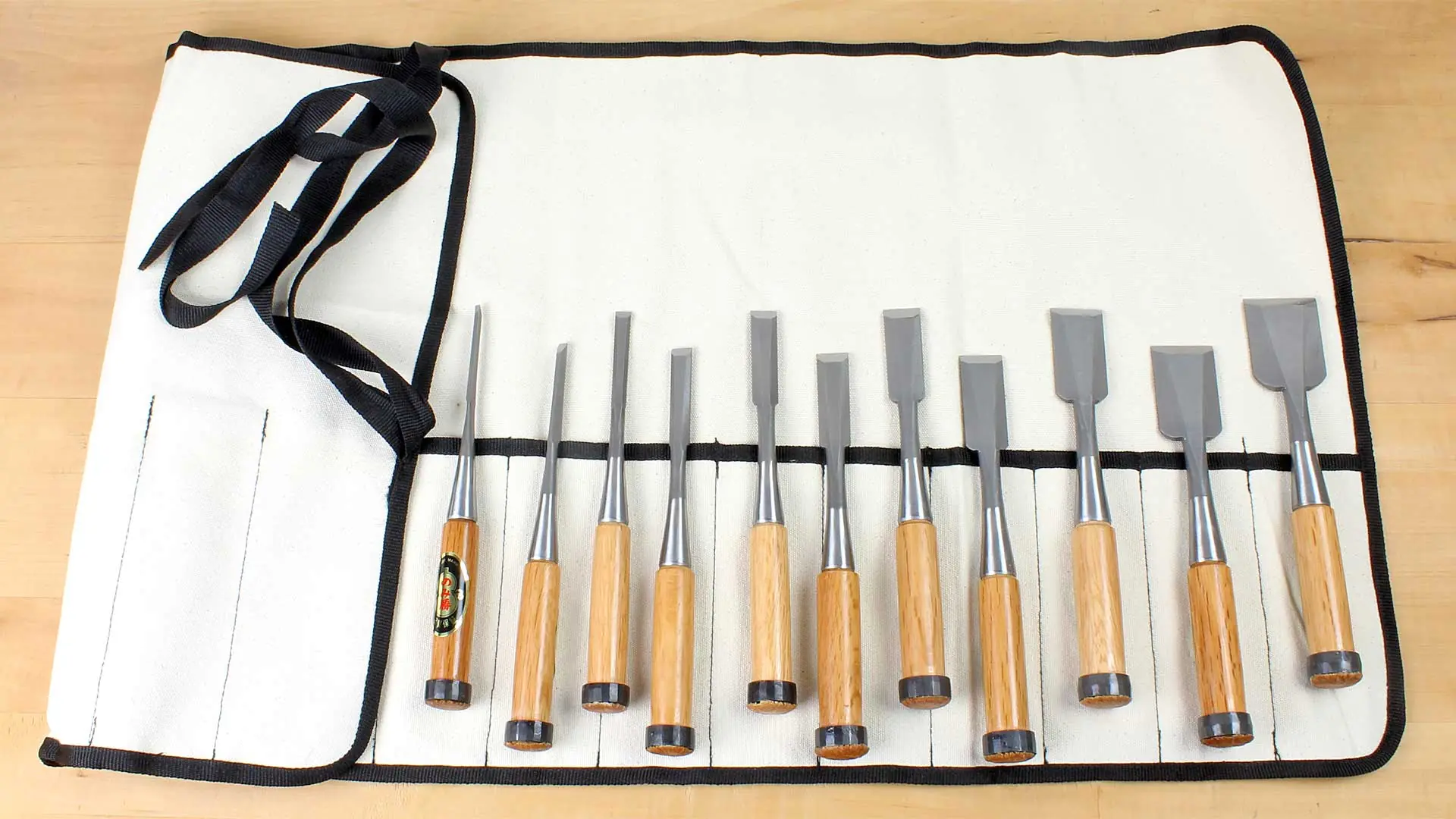 Oire Nomi S.H.S.S. Set of 11 Sizes 3-6-9-12-15-18-21-24-30-36-42 mm in Canvas Tool Roll