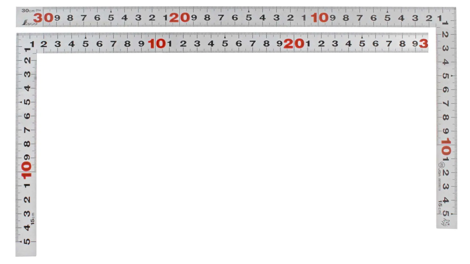 Japanese Midi Framing Square 30 cm cross section 15 x 1 mm SHINWA Japanese Midi Framing Square 30 cm cross section 15 x 1 mm SHINWA