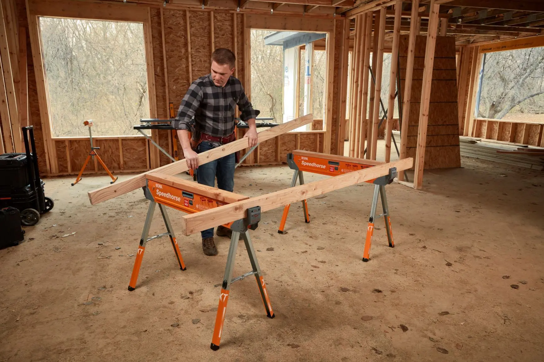 Set of 2 Adjustable work trestles ‘Speedhorse XT’ PM-4550 BORA Set of 2 Adjustable work trestles ‘Speedhorse XT’ PM-4550 BORA