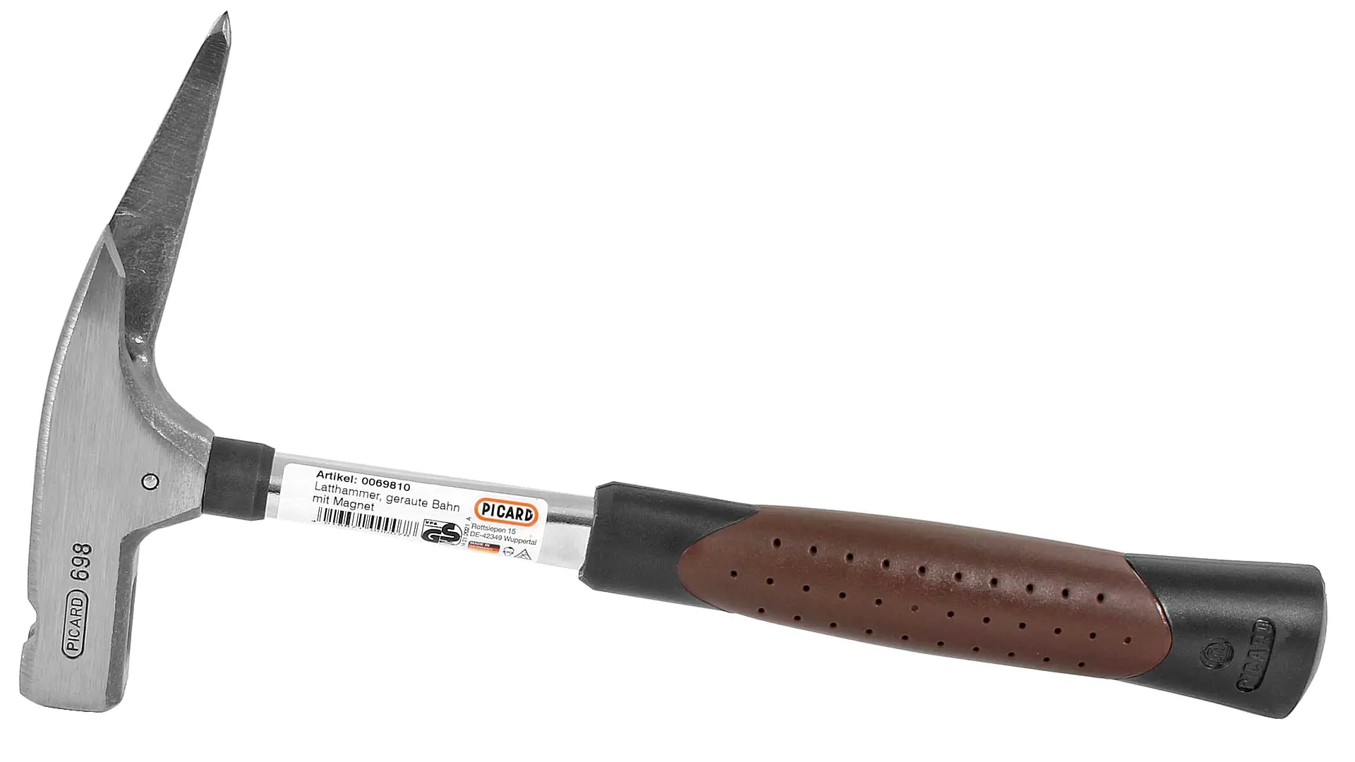 Roofing Hammer with magnetic Nailholder and Steel Bolt 600 g Checked Face PICARD
