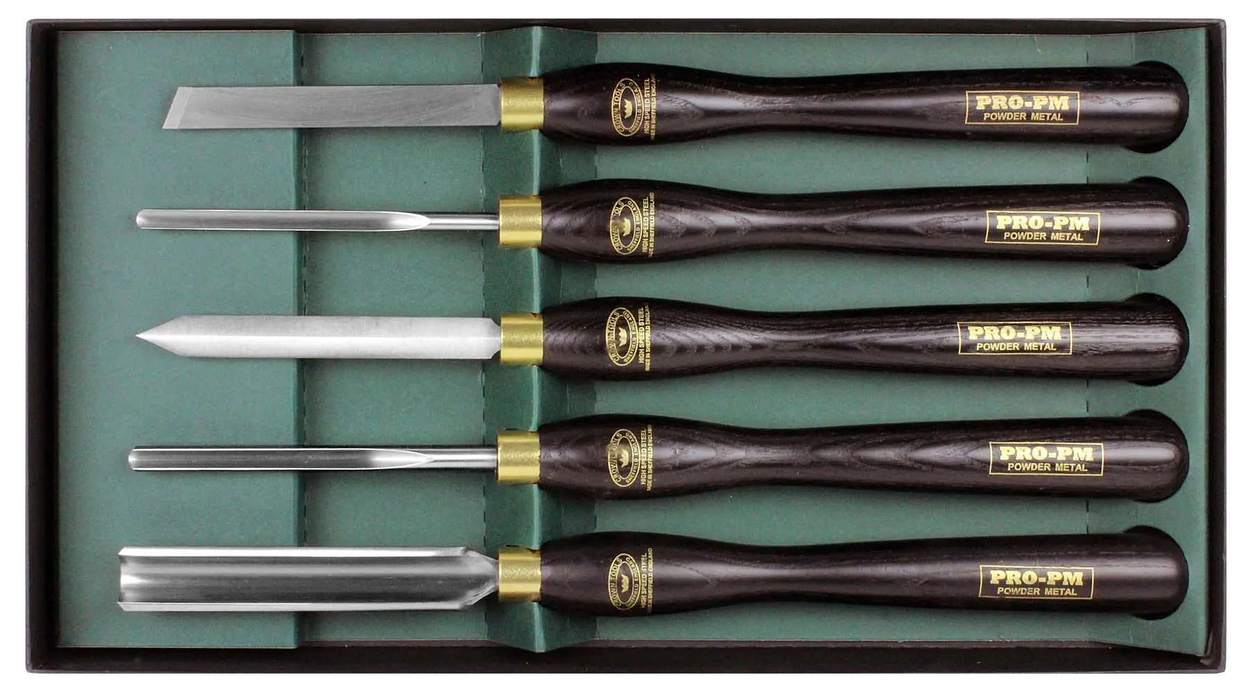 5 Piece Pro-PM Woodturning Set CROWN 5 Piece Pro-PM Woodturning Set CROWN