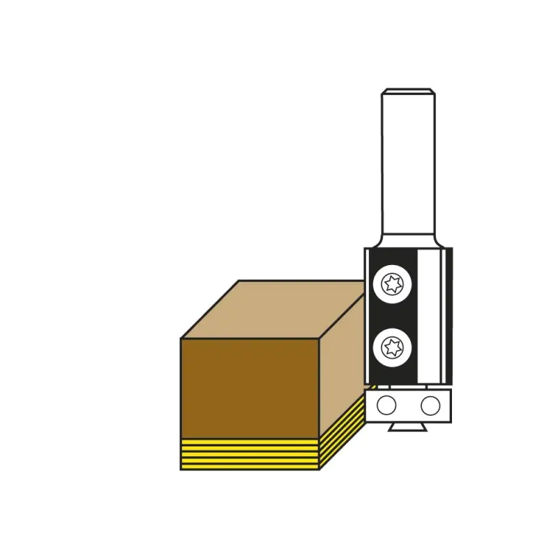 Insert Trimming Cutters with Ball Bearing D=19mm B=30mm L=70mm Z=2 S=12mm KLEIN Insert Trimming Cutters with Ball Bearing D=19mm B=30mm L=70mm Z=2 S=12mm KLEIN