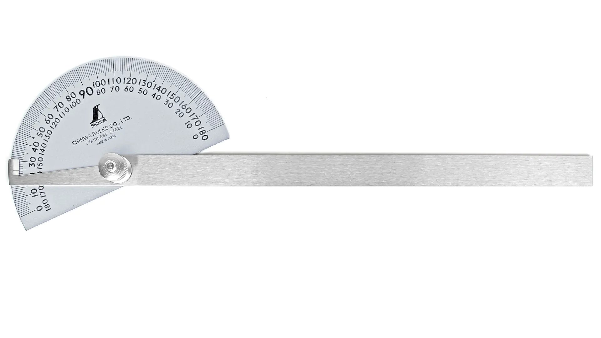 Protractor Angle Plate Diameter 120 mm Length of Blade 245 mm SHINWA