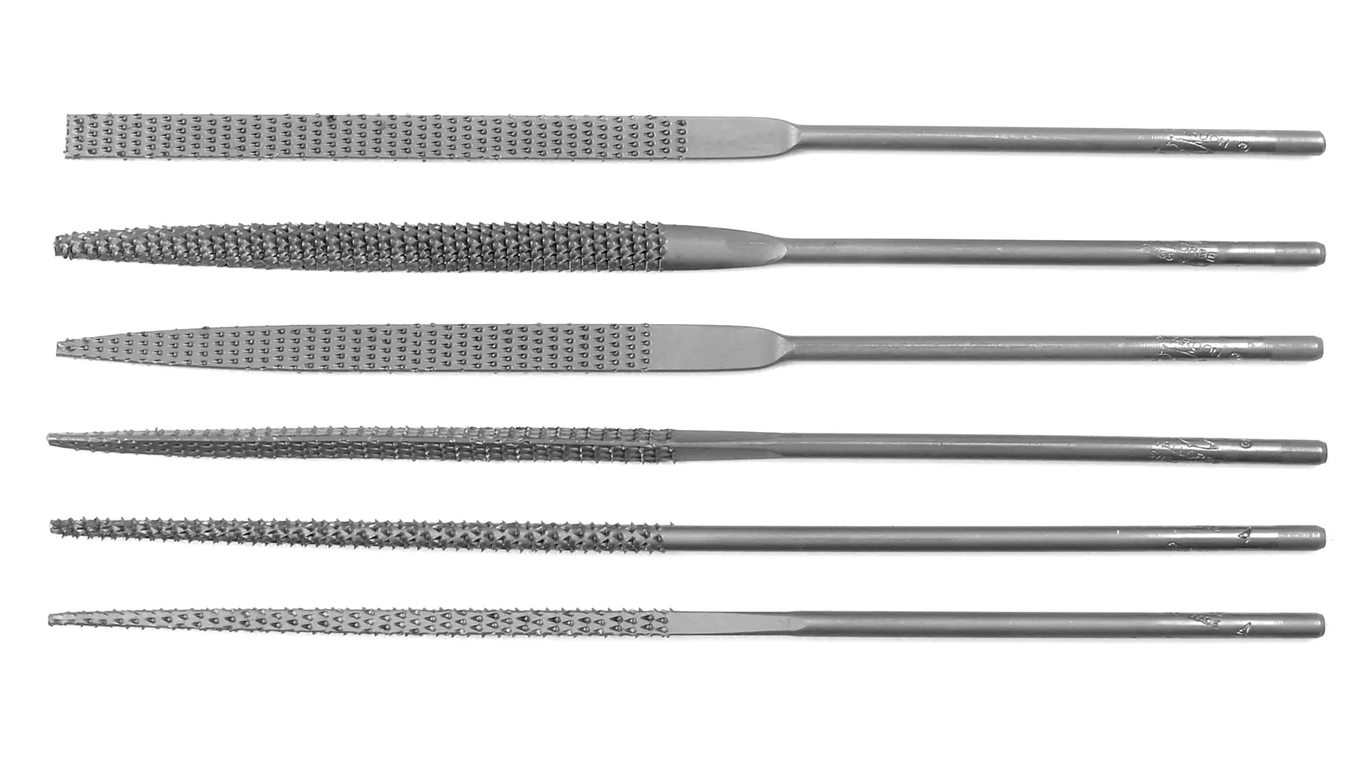 Set of 6 Needle Rasps Swiss Rasp Cut 4 VALLORBE